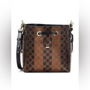 NEW Valentino Monogram Shoulder Bucket Bag with Removable Pouch